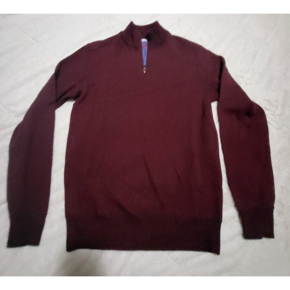 Robert Graham Sweater red Zip Pullover Mens Size small